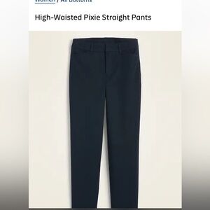 Old Navy High-Waisted Pixie Straight Pants - Navy